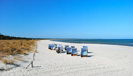 Strand von Prerow mit Strandkörben